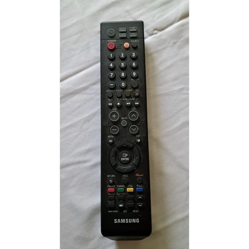 Samsung TV BN59-00599A Black TV Remote Control Battery Operated‎ Rectangular
